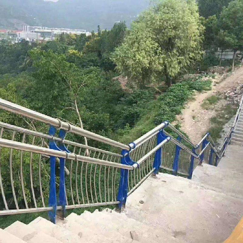 Indoor Balcony Safety Iron Stair Handrail Zinc Stainless Tubular Railings