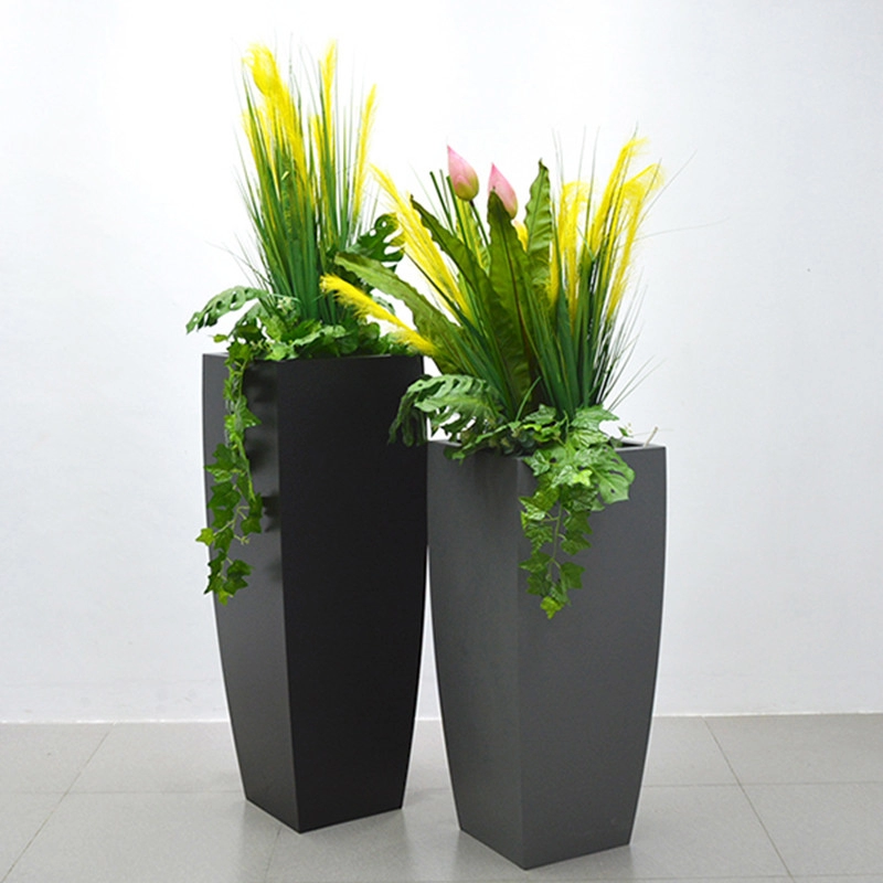 Outdoor Large Outdoor Flower Pots OEM Galvanised Plant Pots