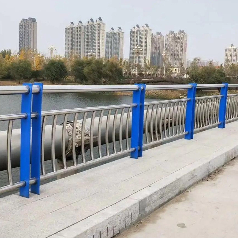 Anti Collision Stainless Steel Guardrail 304 201 River Municipal Tubular Stair Railing