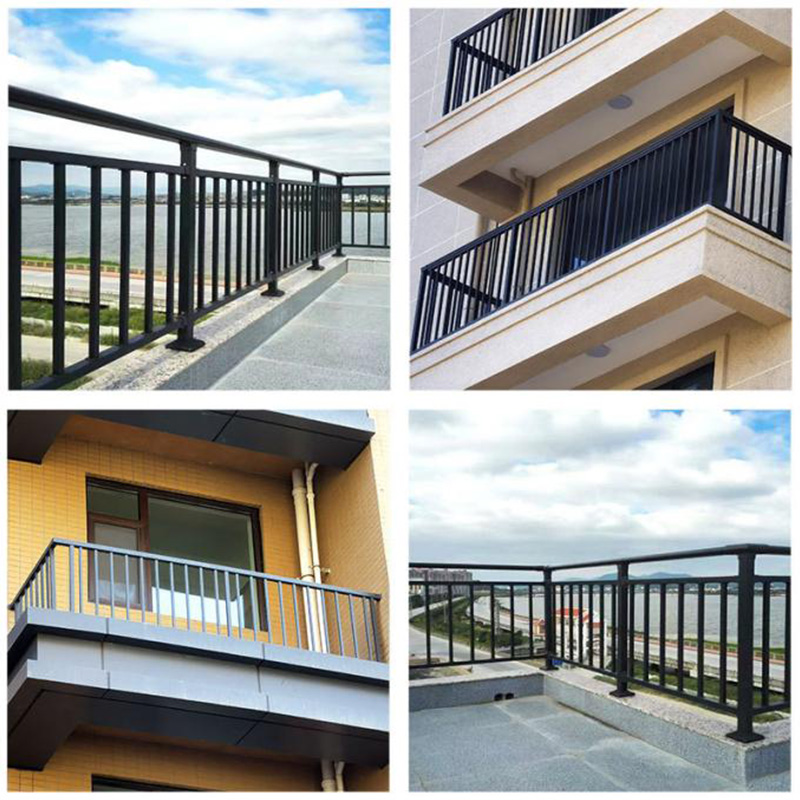 Indoor Balcony Safety Iron Stair Handrail Zinc Stainless Tubular Railings