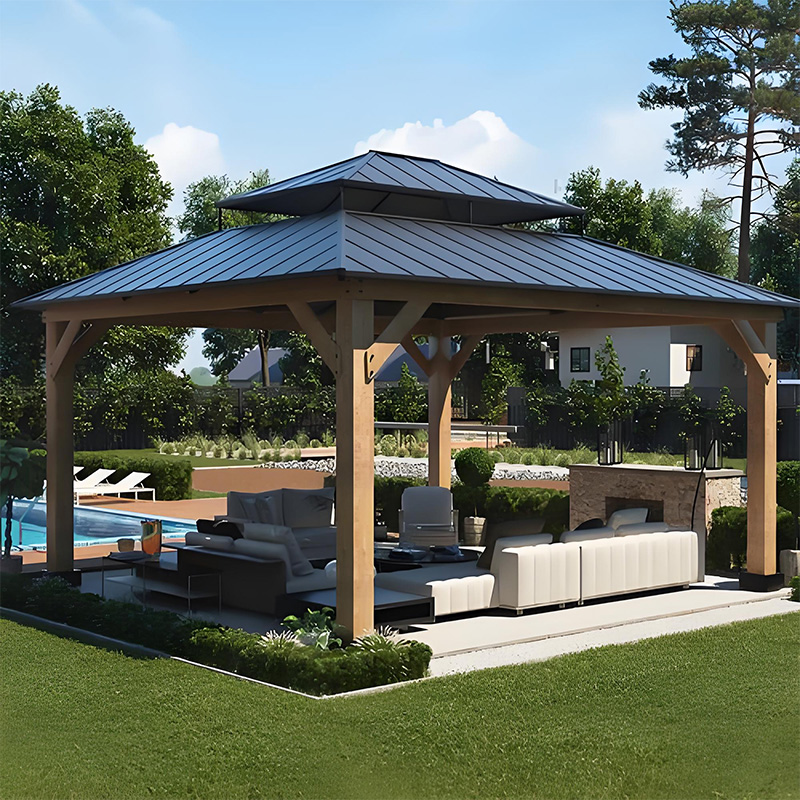 Outdoor Aluminum Pergola Electric Shutters Pergola Canopy External Gazebo Bioclimatic Pergola