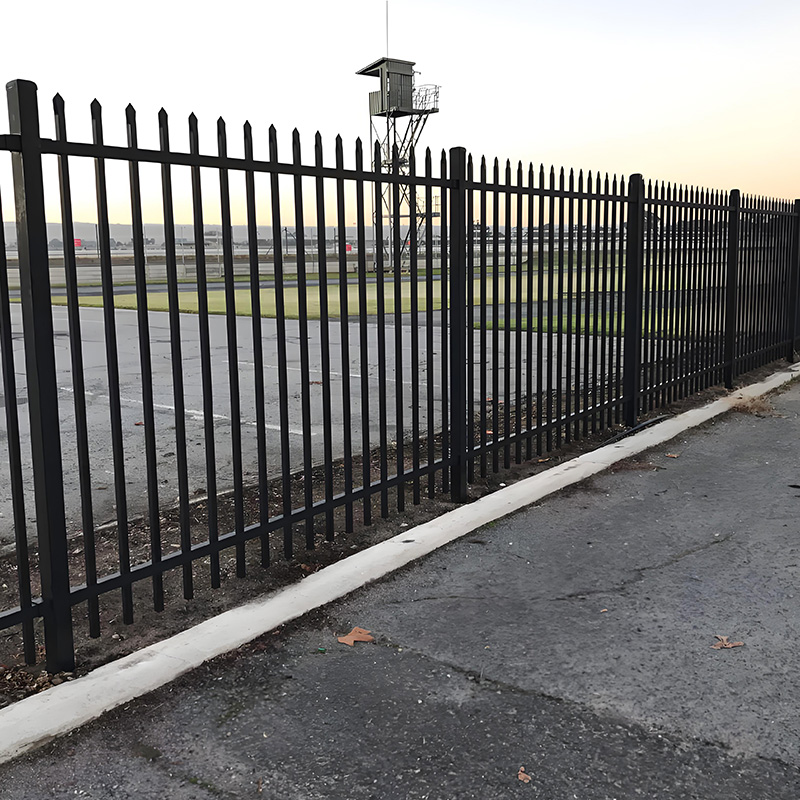 Easy to Install Vertical Picket Fence Garden Black Powder Coated Aluminum Steel Vertical Blade Fence