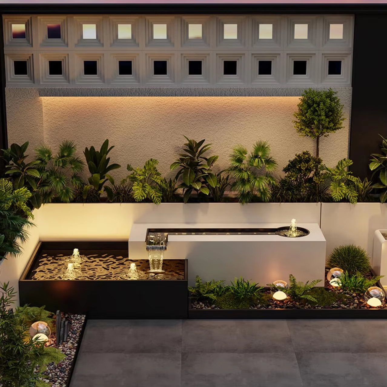 Customizable Decorative Metal Planter Outdoor Garden Flowing Water Feature Flower Flower Pot插图