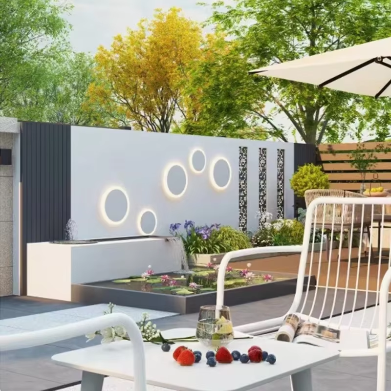 Customizable Decorative Metal Planter Outdoor Garden Flowing Water Feature Flower Flower Pot